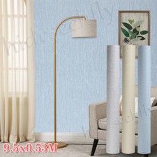 Mix Plain Thick Textured Wallpaper 3D Fabric Striped Effect Home Room Wall Cover