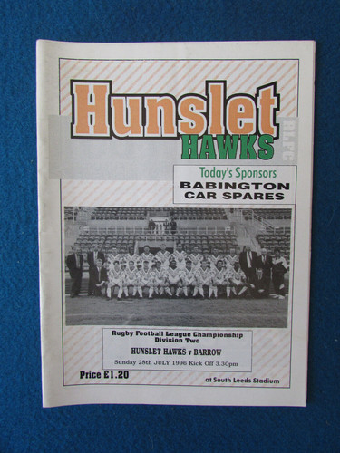 Hunslet hawks barrow - hawks, v