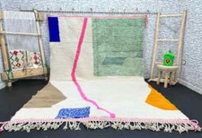 Moroccan Handmade rug ,Beni ourain style Morocco wool Berber Rug, modern rug,