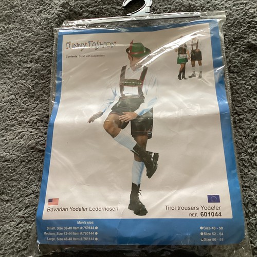 Lederhosen costume men blk - lederhosen,