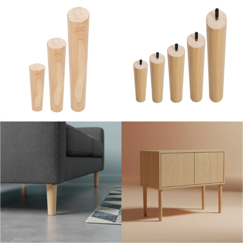 4pcs solid wood - 4pcs,