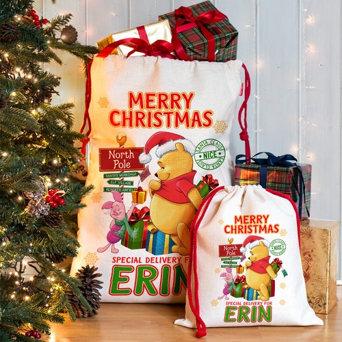 Personalised winnie pooh sack - personalised,