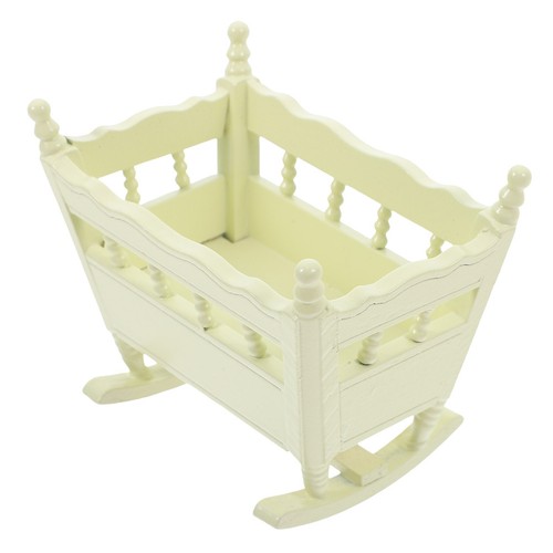 Miniature wooden crib baby - wooden,