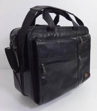 Leather Weekend Bag Vintage Courier Multi Pocket Wheels Handle On Board Luggage