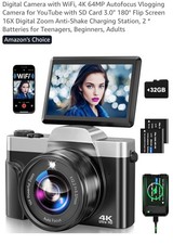 Digital Camera with WiFi, 4K