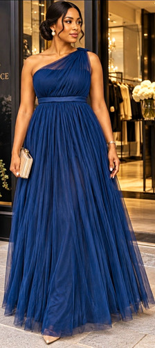 Anaya one shoulder tulle maxi - anaya,