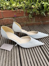 Pale Blue Suede Court Occasion