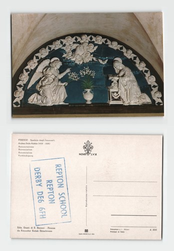 Postcard annunciation by - -,