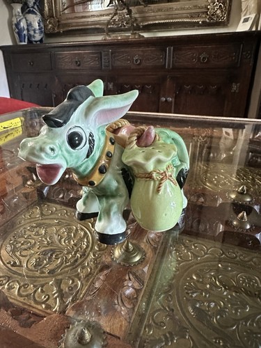 Vintage donkey salt and - donkey, pepper