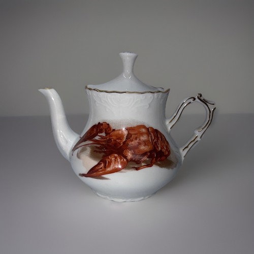 Teapot with lobster crawfish - teapot,