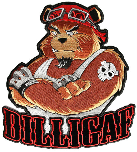 Embroidered dilligaf bear - embroidered,