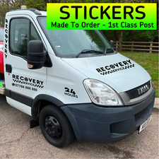 IVECO DAILY RECOVERY TRUCK STICKERS GRAPHICS DECALS STRIPES 24 HOURS LETTERING