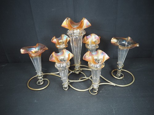 Glass epergne vases large - epergne, 7