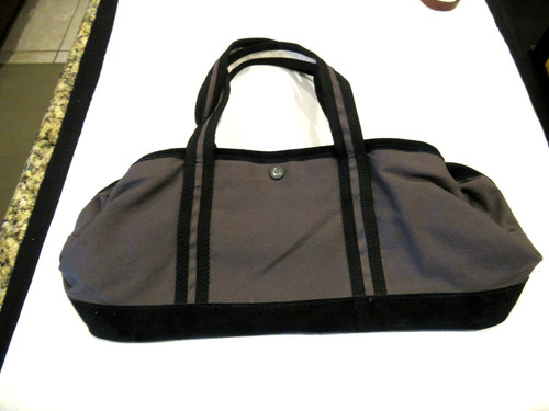 Gravis gray purse - black, trim