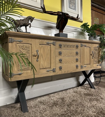 Solid oak old charm sideboard - solid,