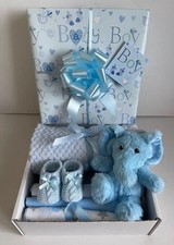 Luxury Baby Boy Gift Basket Hamper Maternity Baby Shower Gift New Baby Blue