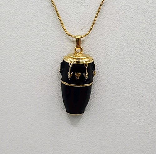 Pendant necklace conga drum - pendant,