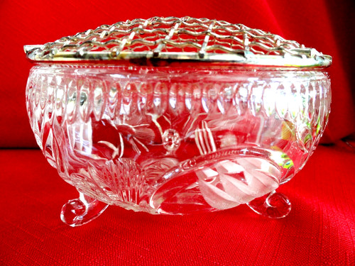 Vintage cut glass rose - vintage,