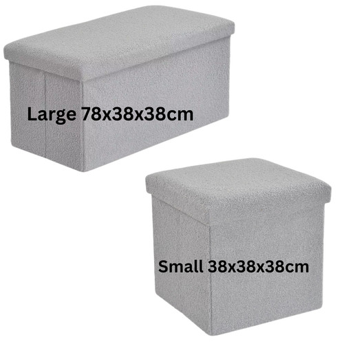 Ottoman folding sherpa boucle - folding,