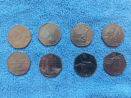 Collection olympic 50p uk - collection, 8x