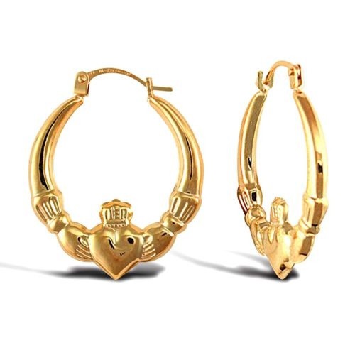 14ct yellow gold claddagh - yellow,