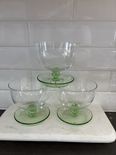 Vintage glass saucer footed - vintage,
