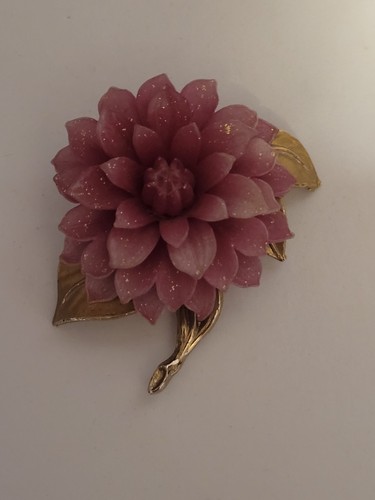 Large pink glitter - pink, flower