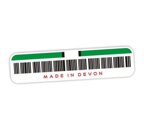 Made devon sticker 100mm x - in,