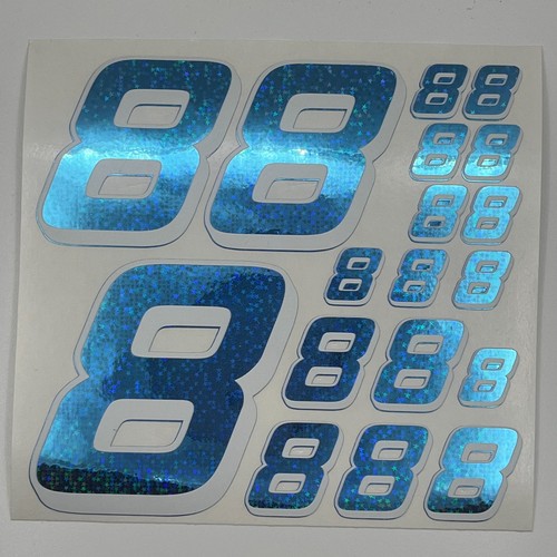 Blue star hologram white - blue,
