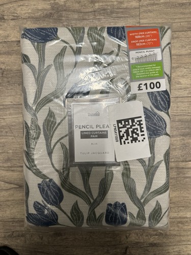 Dunelm tulip jacquard blue - dunelm,