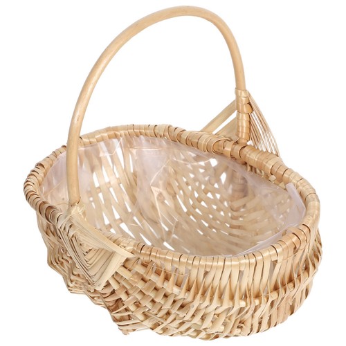 Handwoven willow basket with - basket,