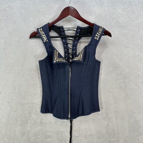 Corset top womens medium blue - womens,