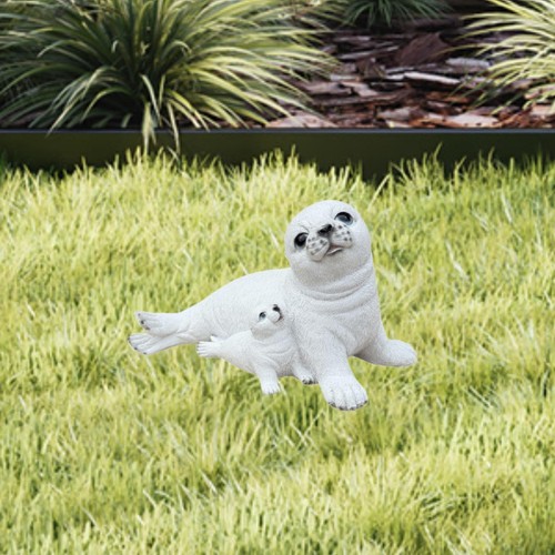 Sea lion garden statue - lion, lawn