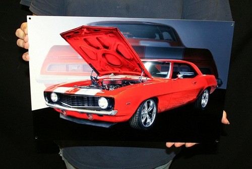 1969 camaro wall art metal - ss,