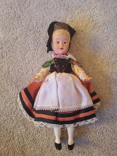 Vintage folk art doll - vintage,