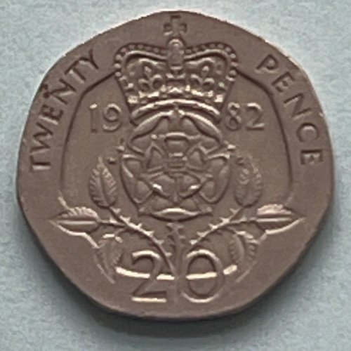 1982 rare 20p twenty pence - 1982,