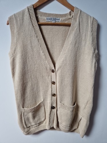 Vintage ramie cotton tank top - cotton,