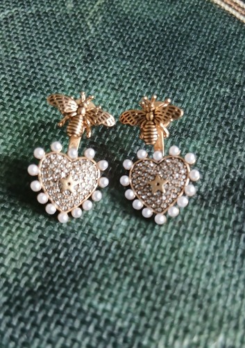 Dior earrings gold tone - dior,
