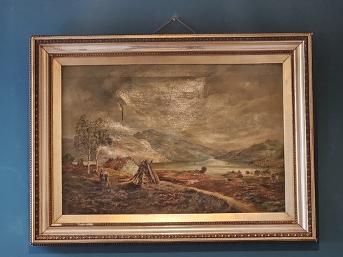 Victorian oil painting - oil,