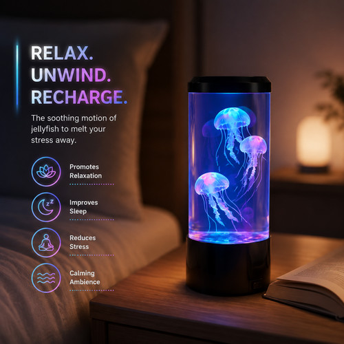 Led jellyfish lamp colour - lamp, 8