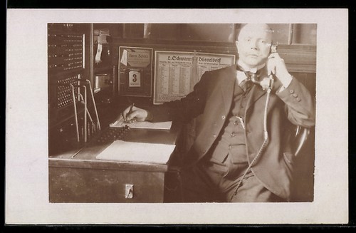 Photo postcard telephone - postcard, a