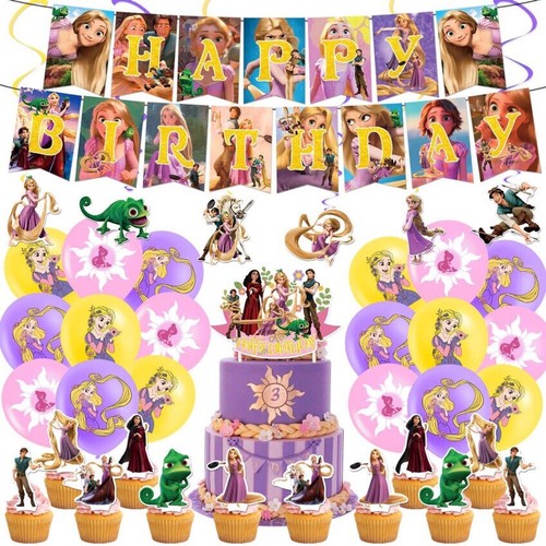 Rapunzel balloons banner - rapunzel,