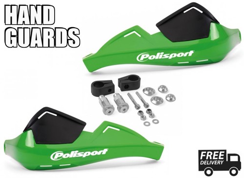 Motorcycle green handguards - motorcycle,