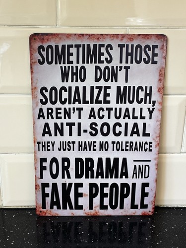 Humorous tin pre - humorous, sign