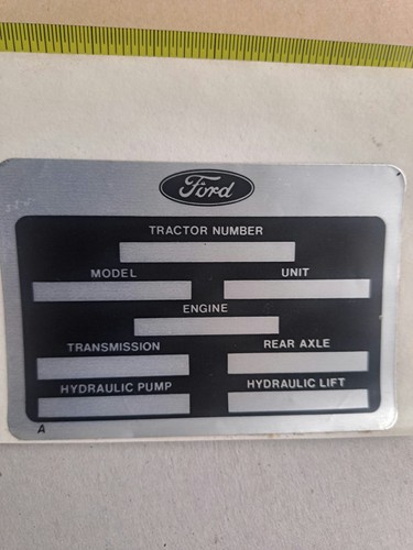 Identification plate for ford - ,