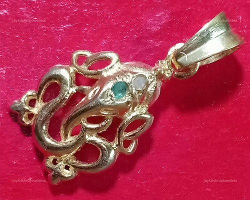14k gold god ganesh - ganesh", emerald
