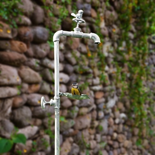 Metal bird bath feeder - metal,