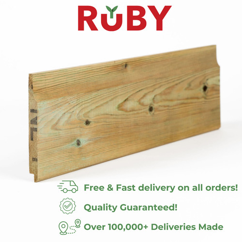Ruby shiplap treated redwood - ruby,