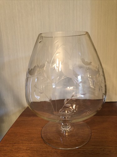 Large etched glass decorative - large,