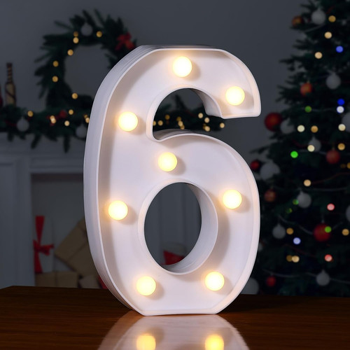 Led light numbers sign - light, up